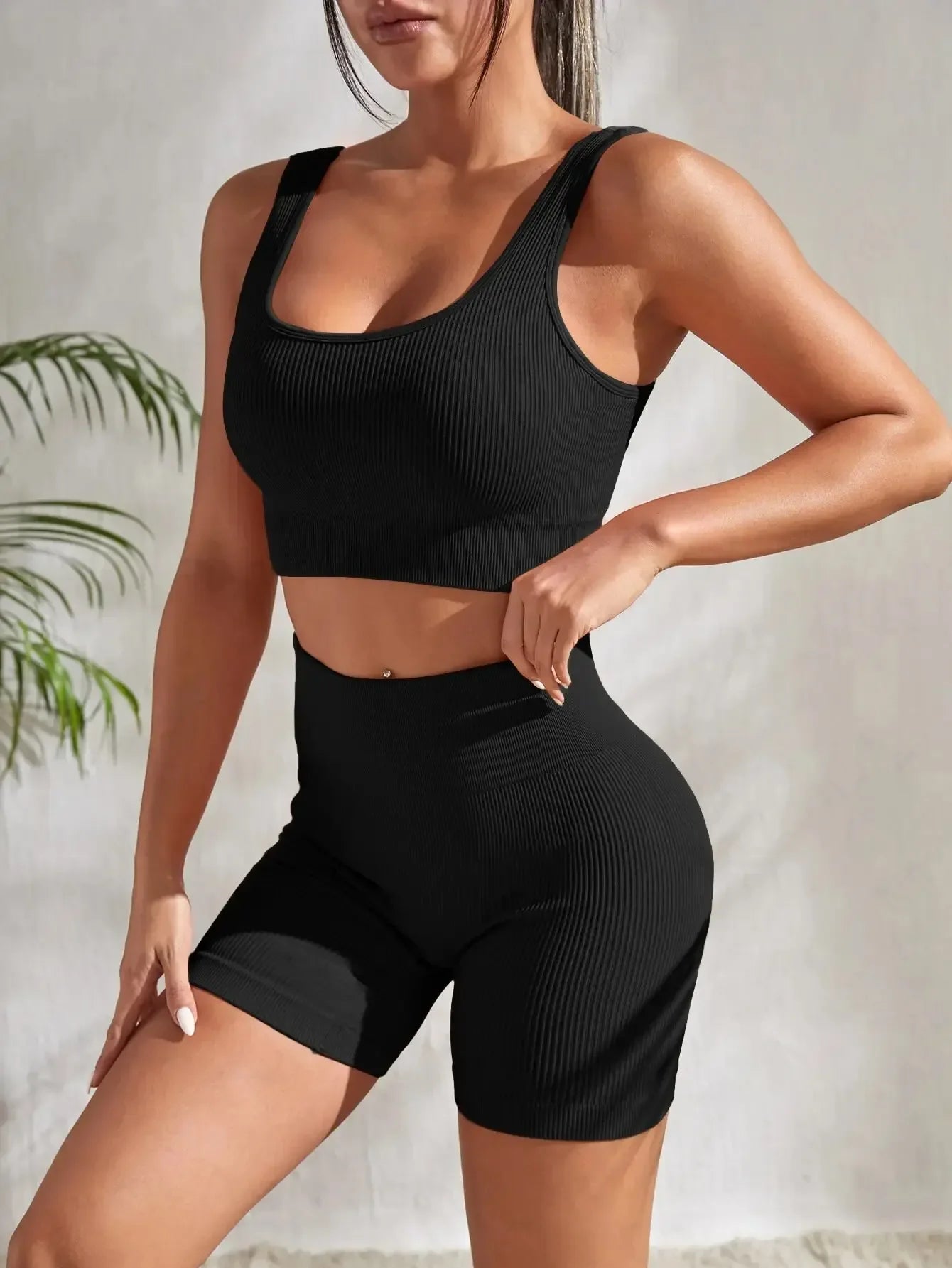 Angela Seamless Ribbed Workout Set