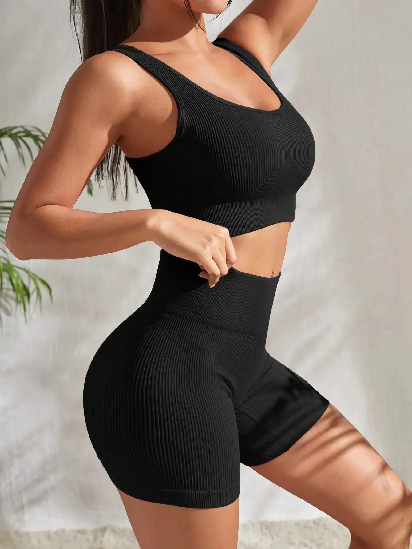 Angela Seamless Ribbed Workout Set
