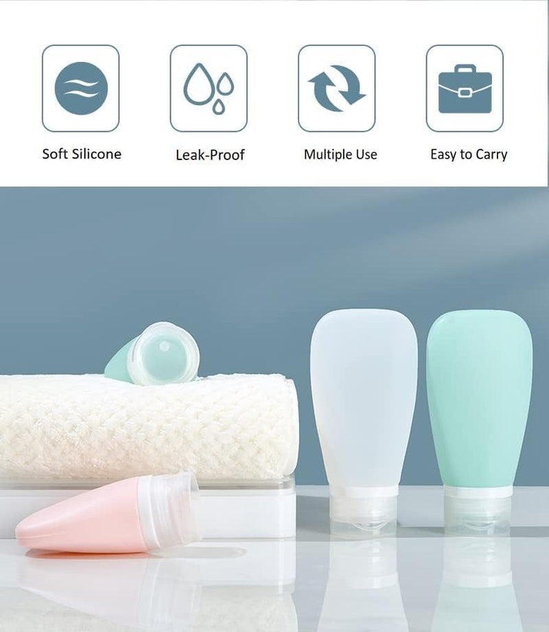 Silicone Toiletry Travel Bottles